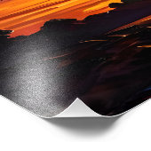 Fiery Sunset Canvas Print Foto Afdruk (Hoek)