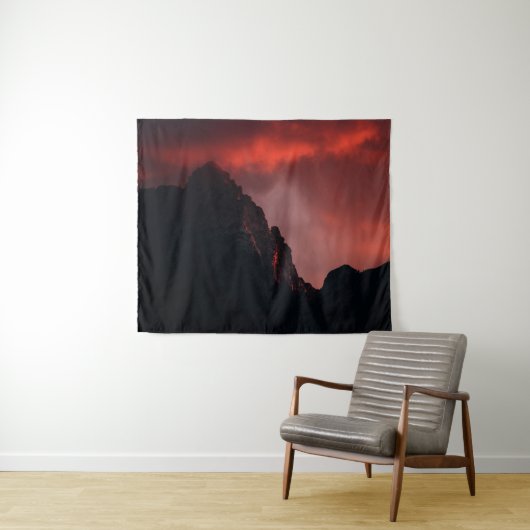 Fiery sunset in bergen wandkleed (In Situ (horizontaal))