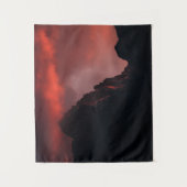 Fiery sunset in bergen wandkleed (Voorkant)