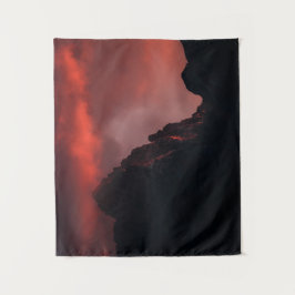 Fiery sunset in bergen wandkleed