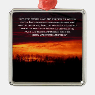 Fiery Sunset in Cariou, Maine Metalen Ornament