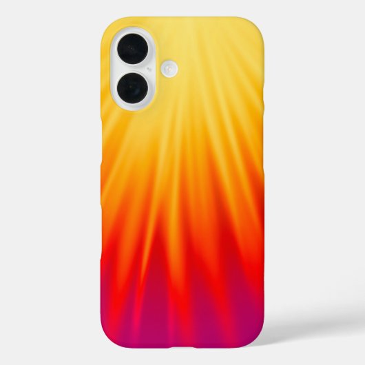 Fiery Sunset Ombre iPhone 16 Hoesje (Achterkant)