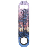 Fiery Sunset Snow Tall Spruce Speed Flessenopener (Achterkant)