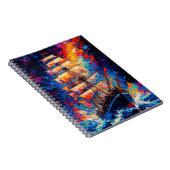 Fiery Sunset Tall Ship Abstract Painting Nautical  Notitieboek (Rechterzijde)