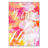 FIERY SUNSET WATERVERF HOLLYHOCK TAFEL KAARTEN (Voorkant)