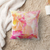 FIERY SUNSET WATERVERF HOLLYHOCK WEDDING PILLOW KUSSEN (Deken)