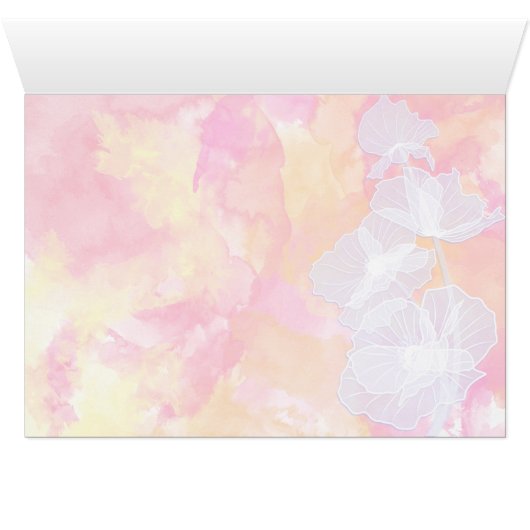 FIERY SUNSET WATERVERF HOLLYHOCK WEDING (Binnen Horizontaal (Onder))