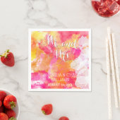 FIERY SUNSET WATERVERF HOLLYHOCK WEDING SERVET (Insitu)