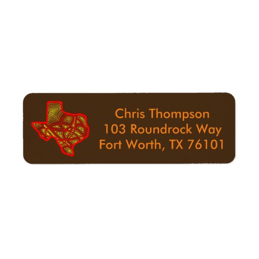 Fiery Texas Etiket (Voorkant)