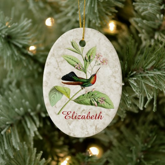 Fiery Throated Hummingbird Ornament (Boom)