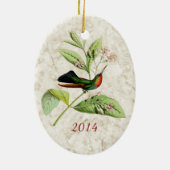 Fiery Throated Hummingbird Ornament (Achterkant)
