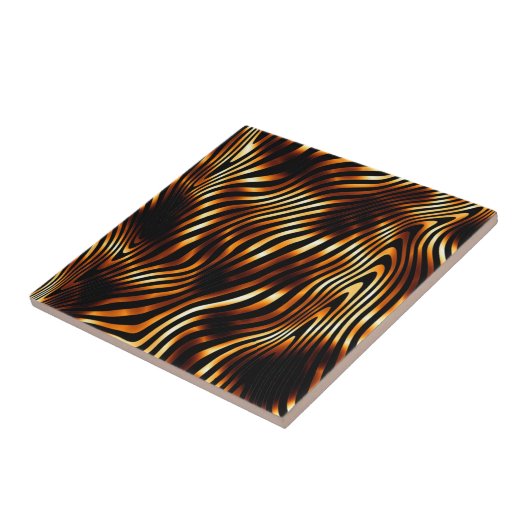 Fiery Tiger Stripes Tegeltje (Zijkant)