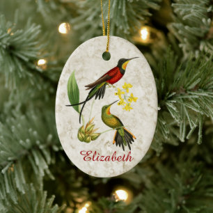 Fiery Topaz Hummingbird Keramisch Ornament