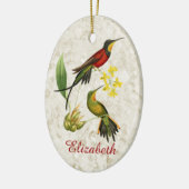 Fiery Topaz Hummingbird Keramisch Ornament (Links)