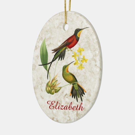 Fiery Topaz Hummingbird Keramisch Ornament (Links)