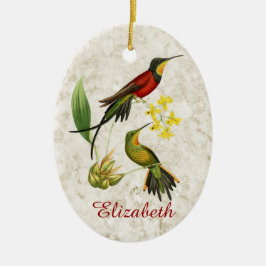 Fiery Topaz Hummingbird Keramisch Ornament