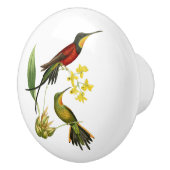 Fiery Topaz Hummingbird Keramische Knop (Rechts)