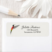 Fiery Topaz Hummingbird Retour Adreslabel Etiket (Insitu)