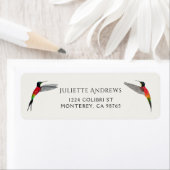 Fiery Topaz Hummingbird Retour Adreslabel Etiket (Insitu)