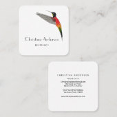 Fiery Topaz Hummingbird-Visitekaartje Vierkante Visitekaartje (Voorkant / Achterkant)