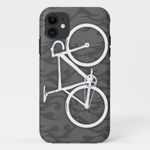 Fiery Track Bike - wit op grijs Case-Mate iPhone Case