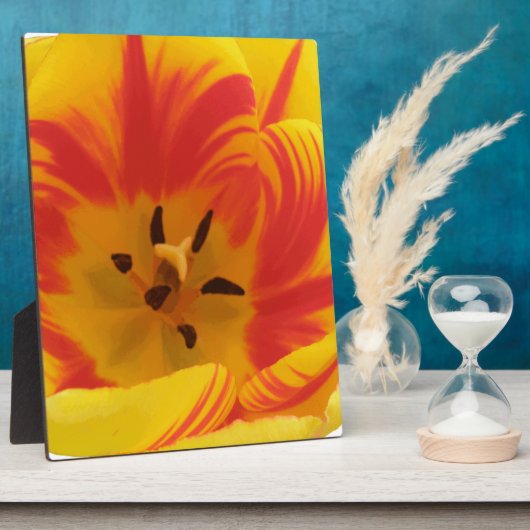 Fiery Tulip Plaque Fotoplaat (Zijkant)