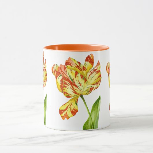 Fiery Tulips op een Combo Mok (Midden)