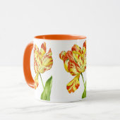 Fiery Tulips op een Combo Mok (Voorkant links)
