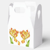 Fiery Tulpen op een Favor Box Bedankdoosjes (Geopend)