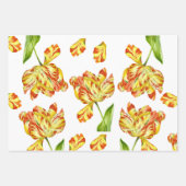 Fiery Tulpen op een Wrapping Paper Set (Voorkant)