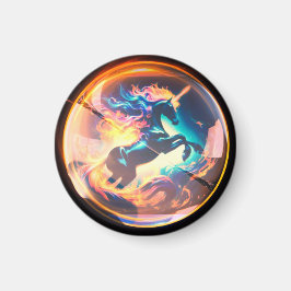 Fiery Unicorn Magneet