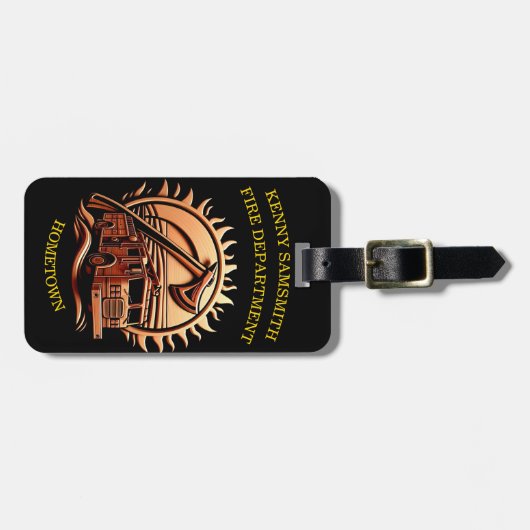 Fiery valor ingewikkeld heldhaftig ontwerp van bra bagagelabel (Voorkant horizontaal)