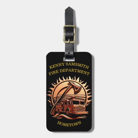 Fiery valor ingewikkeld heldhaftig ontwerp van bra bagagelabel (Voorkant verticaal)