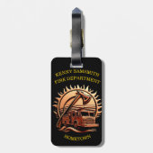 Fiery valor ingewikkeld heldhaftig ontwerp van bra bagagelabel (Achterkant verticaal)