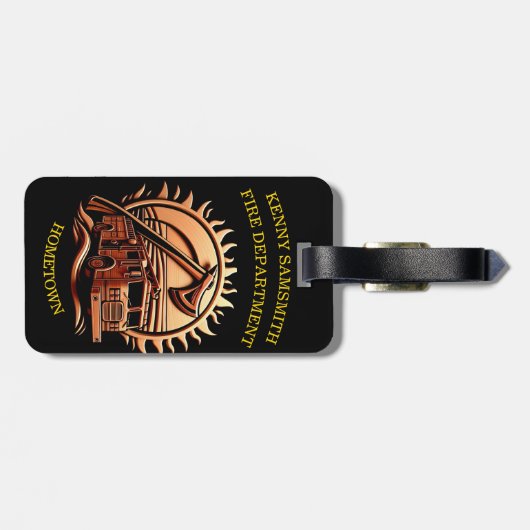 Fiery valor ingewikkeld heldhaftig ontwerp van bra bagagelabel (Achterkant horizontaal)