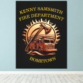 Fiery valor ingewikkeld heldhaftig ontwerp van bra canvas afdruk (Insitu (Houten vloer))