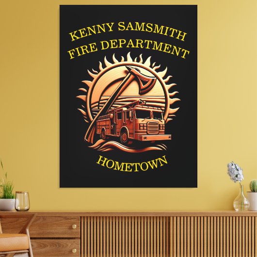 Fiery valor ingewikkeld heldhaftig ontwerp van bra canvas afdruk (Insitu (Woonkamer))