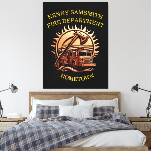 Fiery valor ingewikkeld heldhaftig ontwerp van bra canvas afdruk (Insitu (Slaapkamer))