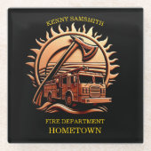 Fiery valor ingewikkeld heldhaftig ontwerp van bra glazen onderzetter (Voorkant)