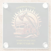 Fiery valor ingewikkeld heldhaftig ontwerp van bra glazen onderzetter (Achterkant)