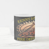 Fiery valor ingewikkeld heldhaftig ontwerp van bra matglas koffiemok (Voorkant links)