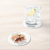 Fiery valor ingewikkeld heldhaftig ontwerp van bra ronde kartonnen onderzetter (Insitu)