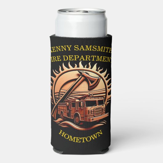 Fiery valor ingewikkeld heldhaftig ontwerp van bra seltzer blikjeskoeler (Seltzer Achterkant)