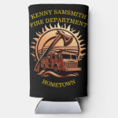 Fiery valor ingewikkeld heldhaftig ontwerp van bra seltzer blikjeskoeler (Achterkant)