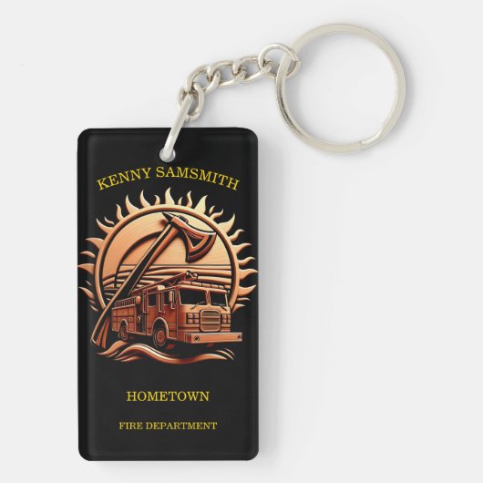 Fiery valor ingewikkeld heldhaftig ontwerp van bra sleutelhanger (achterkant)