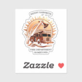 Fiery valor ingewikkeld heldhaftig ontwerp van bra sticker (Vel)