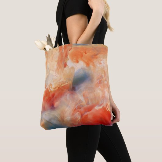 Fiery Veins of Liquid Marble Tote Bag (Dichtbij)