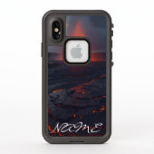 Fiery Volcano Art Phone Case – Naam Aanpassing (Achterkant)