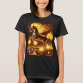 Fiery War Horse T-shirt ontwerp. (Voorkant)