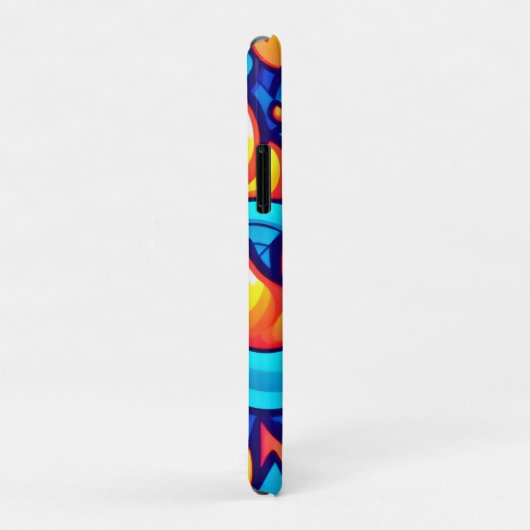 Fiery Waves Abstracte kunst Case-Mate iPhone Case (Achterkant/rechts)